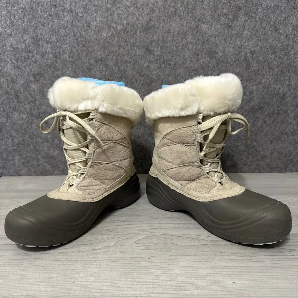 Columbia‎ Sierra Summette Winter Boots Womens 10 Tan Brown Faux Fur Suede